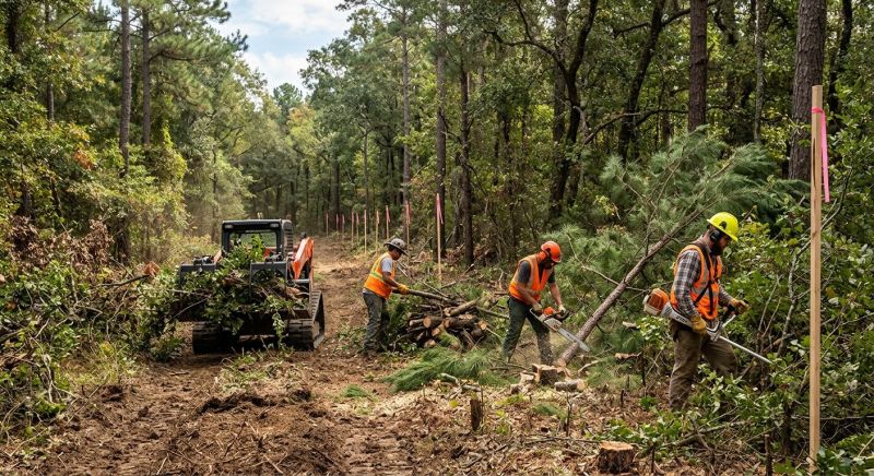 Easement Land Clearing in Gwinnett County, GA